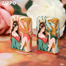 Zippo芝宝正品打火机珐琅妖姬九尾狐夜光个性礼物煤油砂轮批发