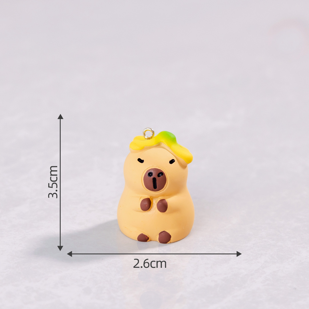 Micro paisaje creativo lindos Dolphin capibara muñeca caja ciega accesorios decoraciones accesorios de escritorio para automóviles