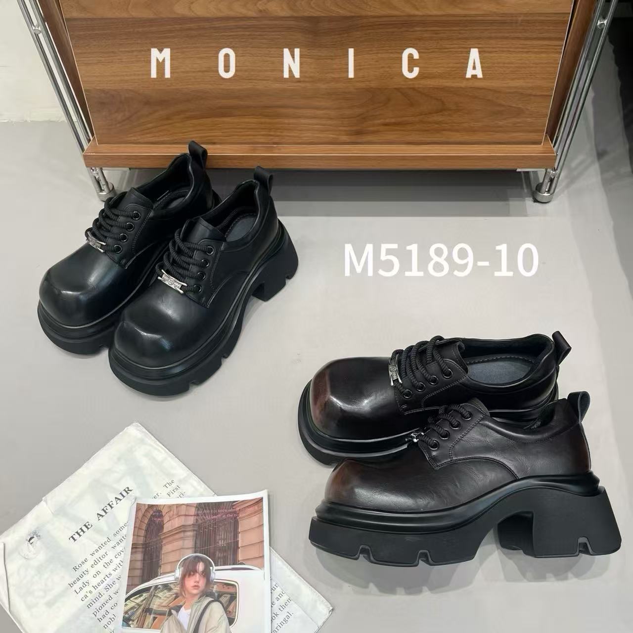 菲梵巴黎2025真皮小皮鞋厚底乐福鞋女秋冬大头英伦风系带日系单鞋