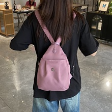 时尚休闲旅游双肩包轻便通勤斜挎两用小背包户外运动树叶单肩包包