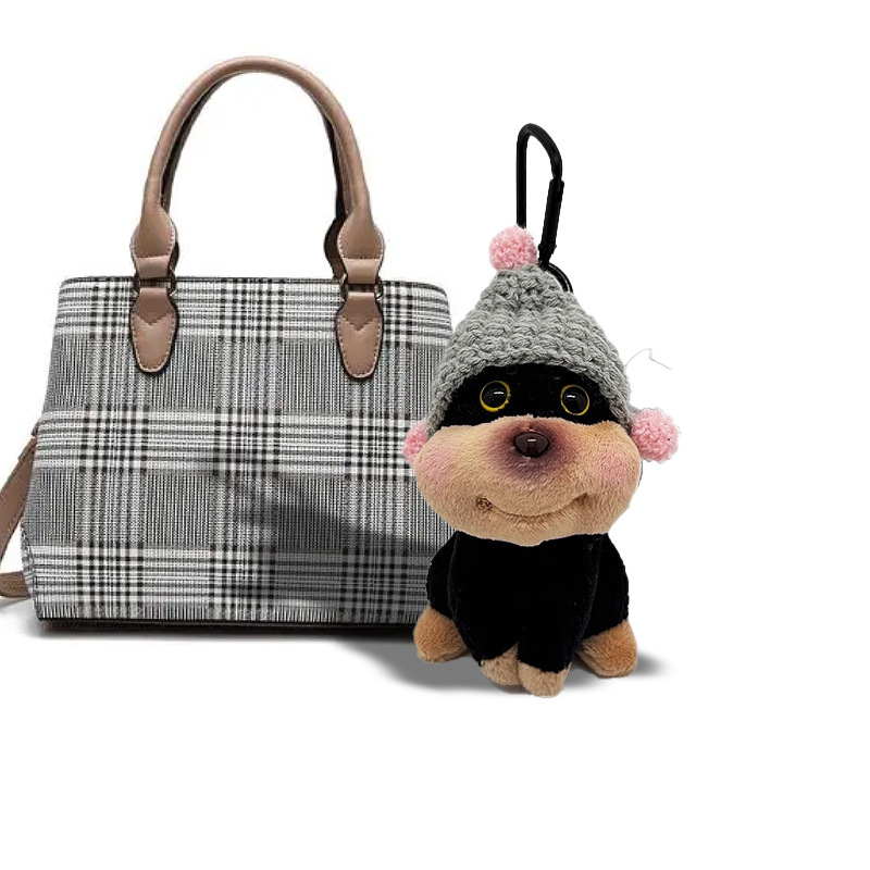 Bolsa de perrito de abeja colgante de coche muñeca de peluche lindo llavero joyería niña pareja regalo
