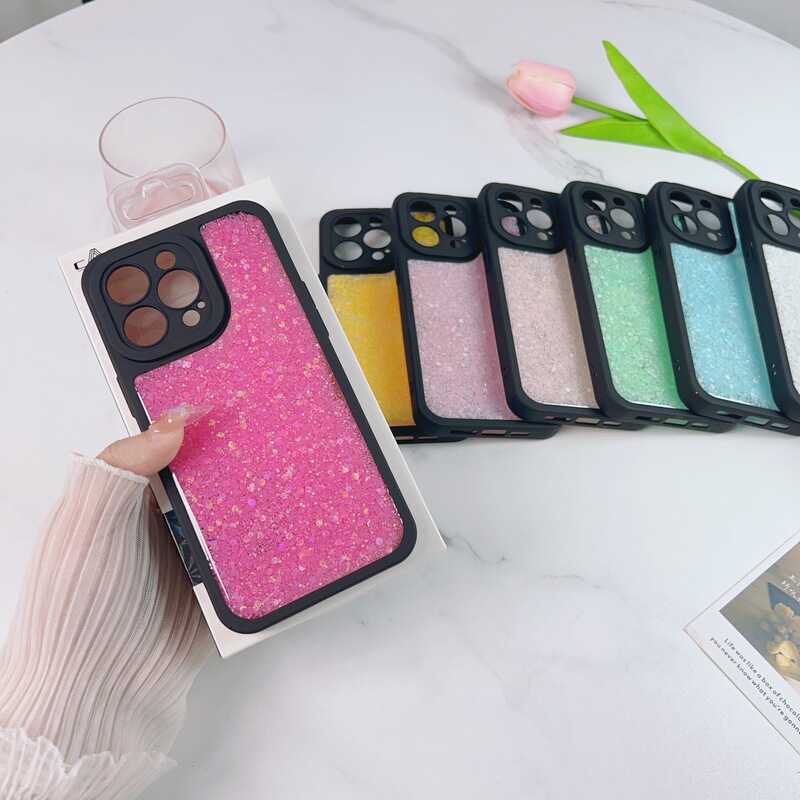 2025 New Model Suitable for Sam A36 Dopamine Color Glitter Glue M23 Southern Three-In-One Fine Hole Mobile Phone Case