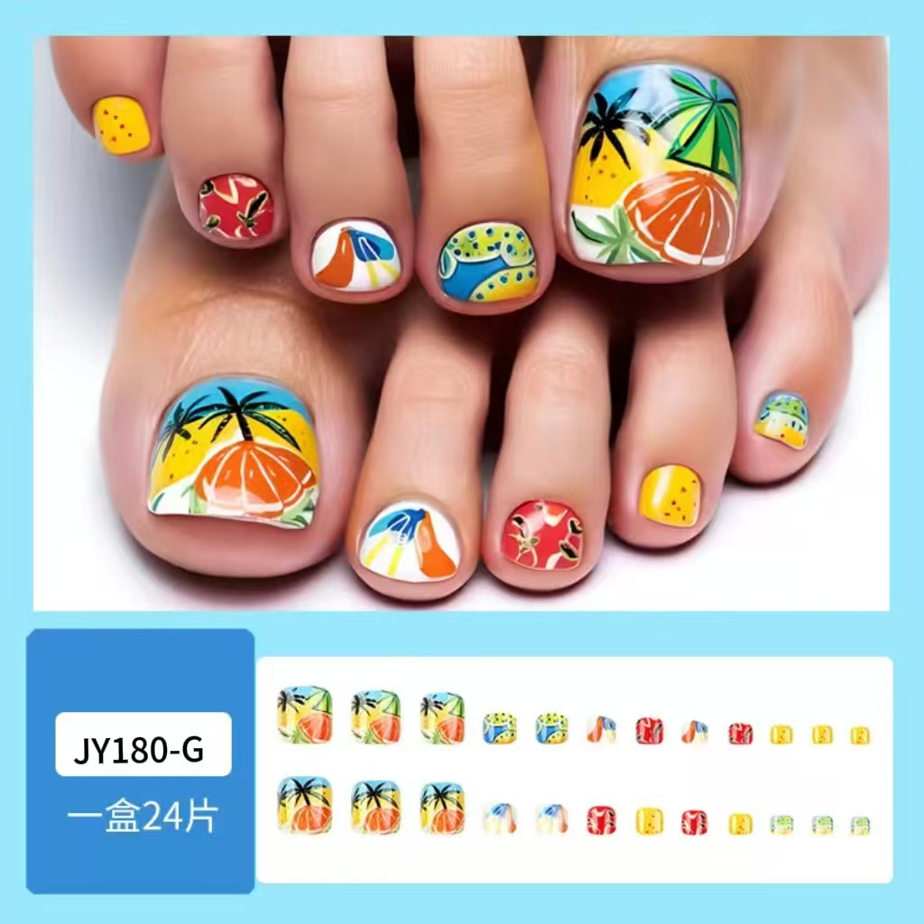 Hot Girl Summer Beach Coconut Tree Nail Nail Sencillo Shell Snigle Nail Parche de uñas Venta caliente en Europa y América
