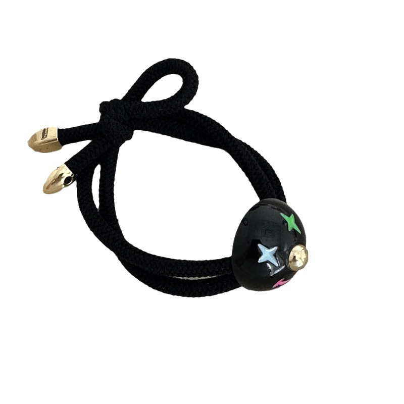 Lustiger Clown Dopamin Farbe Stirnband weiblicher hoher Pferdeschwanz Gummiband hochelastisches Krawattenkopf Ball Haarband Flut_voghion.com