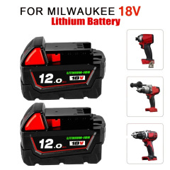 ミルワウ18V 12ah 18 b6 18V XC 48-11-1860 48-11-1852バッテリーに対応
