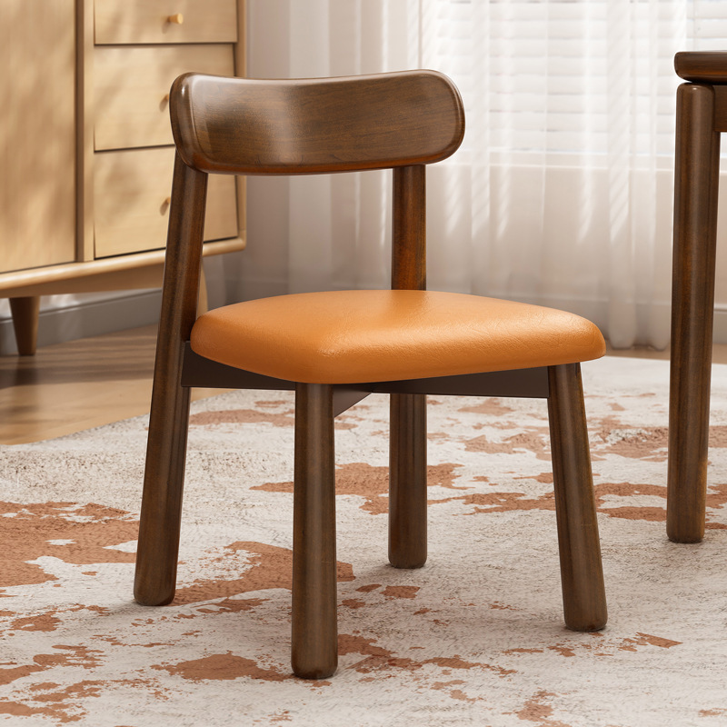 silla de madera maciza pequeña taburete pequeño hogar niños sala de estar respaldo silla simple paquete blando taburete cuadrado taburete de cambio de zapatos
