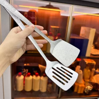 严选纯钛家用烹饪铲勺子漏铲套装加长手柄炒菜火锅烹饪耐高温厨具