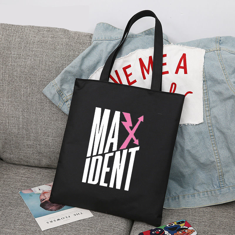 Niños calmados maxident periférico impreso lienzo bolso de hombro estudiante bolsa de compras portátil comercio exterior global