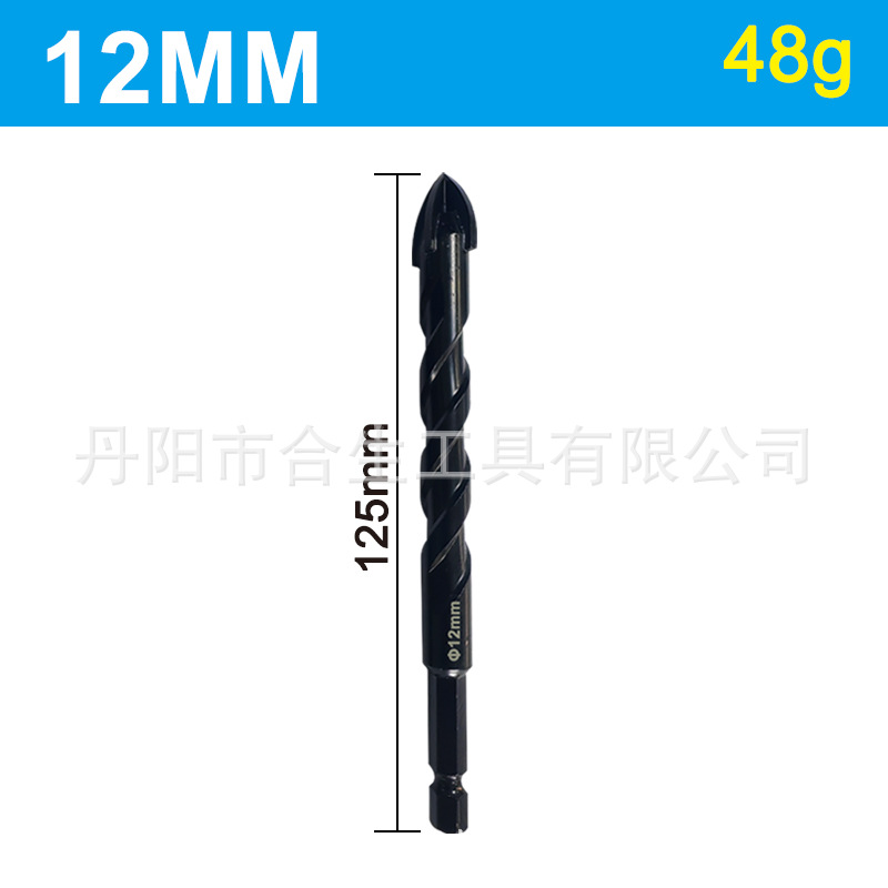 Cruz-frontera hexagonal mango negro Cruz vidrio perforación azulejo abierto broca cerámica pared taladro traje