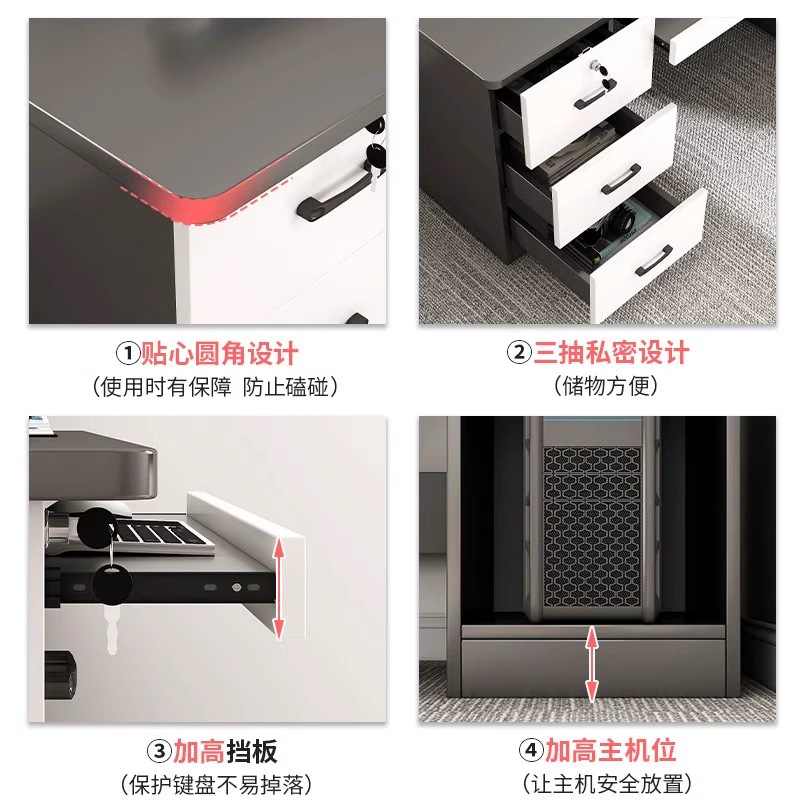 Mesa de oficina personal mesa y silla combinación de mesa de jefe de oficina simple y moderna oficina personal mesa de computadora de escritorio