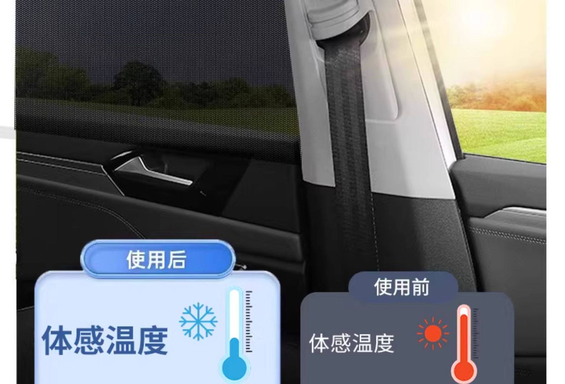 Car Mosquito Net, Car Window Mosquito Screen, Car Curtain, Sunshade, Sun Protection and Heat Insulation Mesh Screen, Car Interior Privacy Curtain