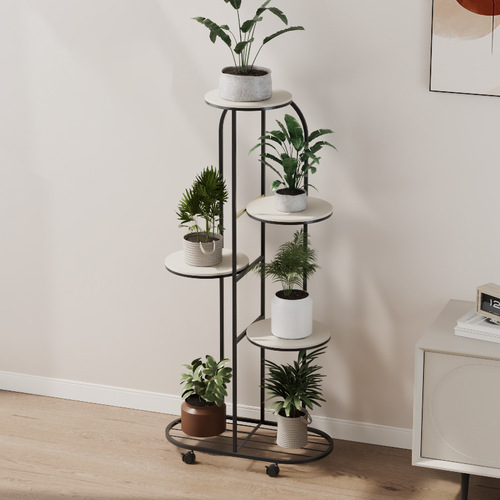 Indoor household floor-standing decorative flower pot storage rack balcony metal multi-layer flower rack simple clothing store display rack