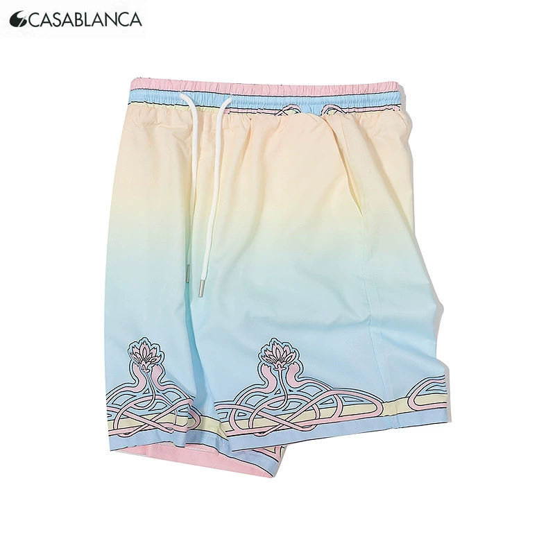 Касабланка рубашка летняя пляжная футболка модная CASA эффектная печатная рубашка мужская и женская рубашка