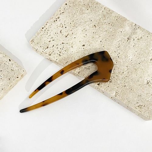 Korean Dongdaemun Leopard-Print Hair Clip, Instagram-Friendly Retro Acetate Design, Ultra-Girly Elegance for Updos—Premium-Looking Hair Accessories