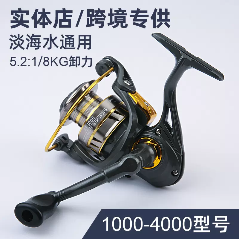 跨境纺车轮全金属远投鱼轮海竿轮路亚路滑浅线杯渔轮渔具用品批发