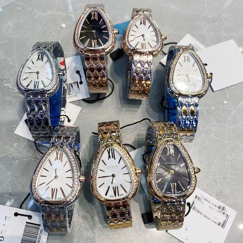 Brand Snake Women's Watch Korean Ins Style Simple Elegant Retro Light Luxury Cross-border Steel Band Quartz Watch