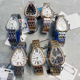 品牌蛇形女士手表韩版ins风简约气质复古轻奢跨境钢带石英手表