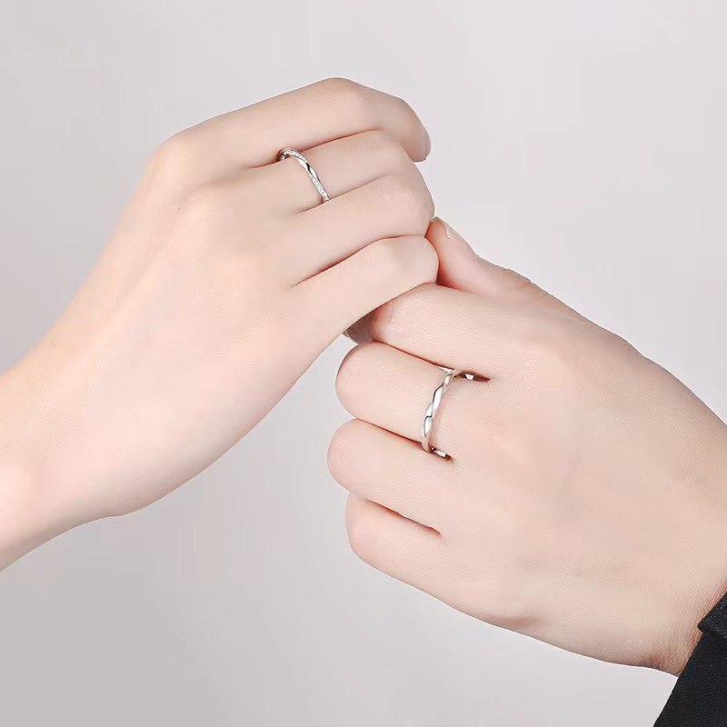 Couple Gender Wave Pattern Copper Möbius Ring Couple Rings Fashion Personality Simple Open Rings For Men And Women One Pair Qixi Festival Gift One Piece Dropshipping