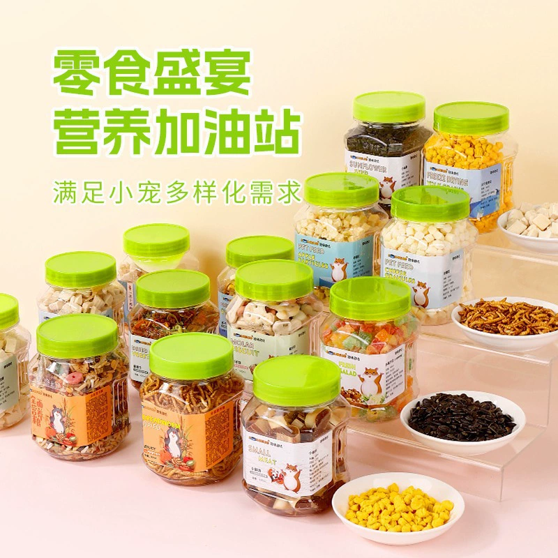 Закуски для хомяков, основные продукты питания, камни для прорезывания зубов, шиншиллы, кролики, морские свинки, палочки для прорезывания зубов, сушеные фрукты и овощи, упаковочные материалы.