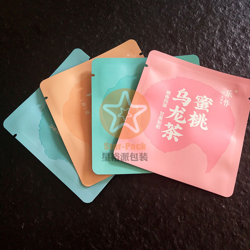 精美可拼版彩印乐作三角茶包镀铝袋