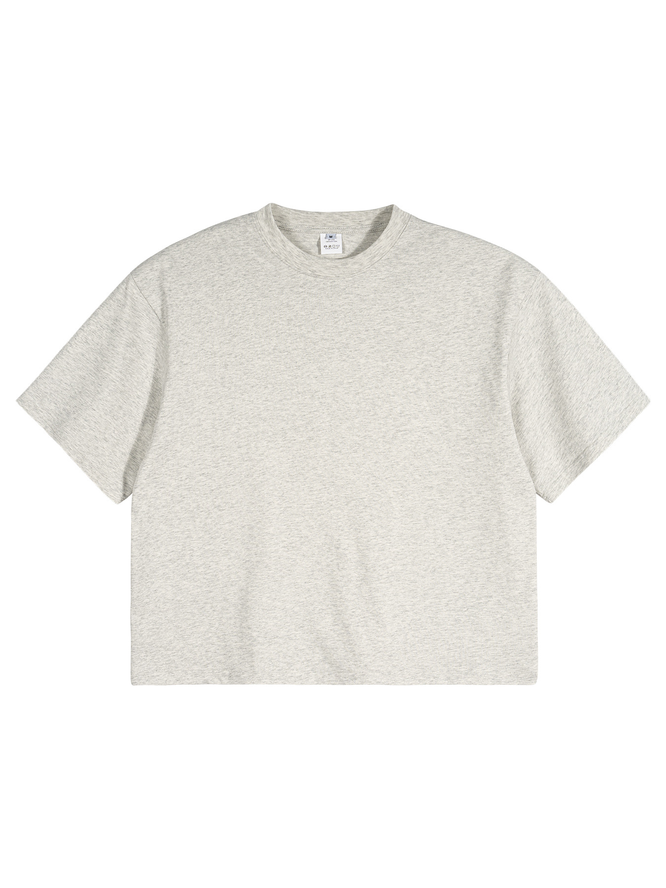 Camiseta de Verano para Hombre, Talla Grande, Estilo Holgado, Algodón Puro, Marca Americana de Moda, Camiseta de Manga Corta de Color Sólido