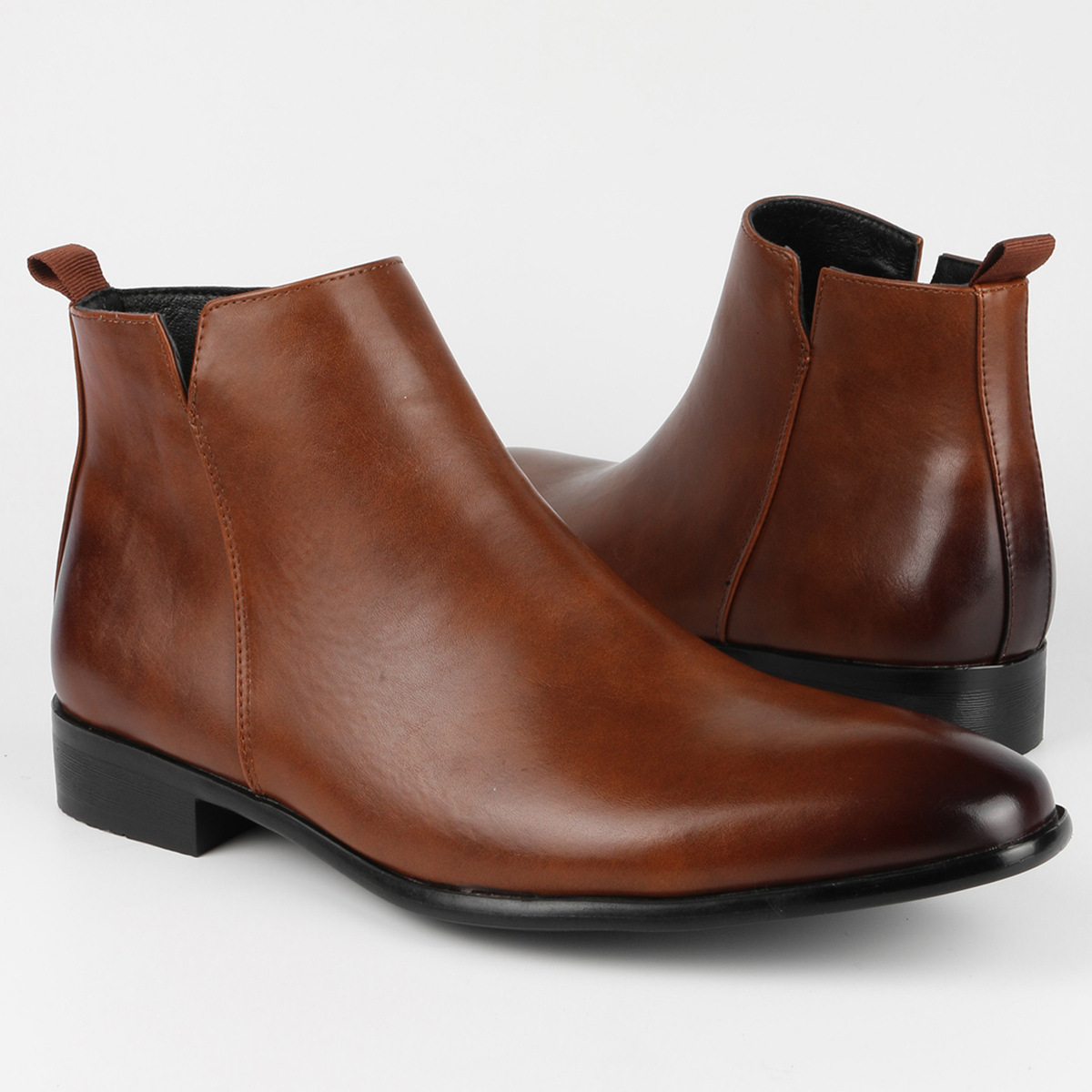 Men's small square head men's shoes all fashion men's ankle boots ankle boots_voghion.com