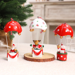 クリスマス装飾品insヨーロッパ風クリスマスパラシュートクリスマスツリーペンダントホームテーブルパーティー置物