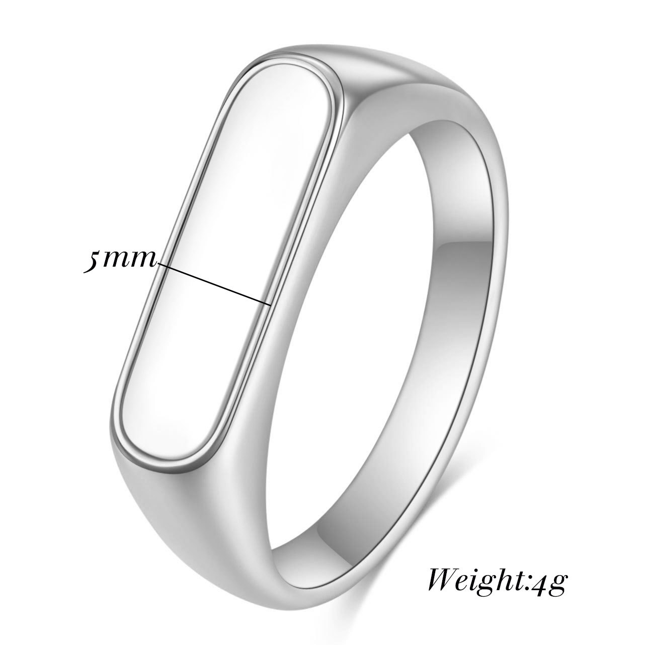 Simple Style Geometric Titanium Steel Enamel Shell Rings 1 Piece