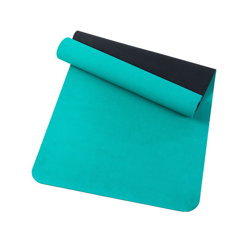 Estera de yoga de goma de doble cara, estera de yoga de agarre antideslizante profesional de goma pura delgada, estera de yoga con absorción de impactos personalizada