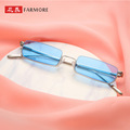 新款小镜片太阳镜女潮人墨镜港风男士个性多色方形小框眼镜框AT01