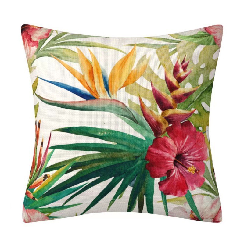 YC Amazonas plantas tropicales flor decoración abrazo funda de almohada casa sofá funda de almohada cojín de hoja de plátano coche