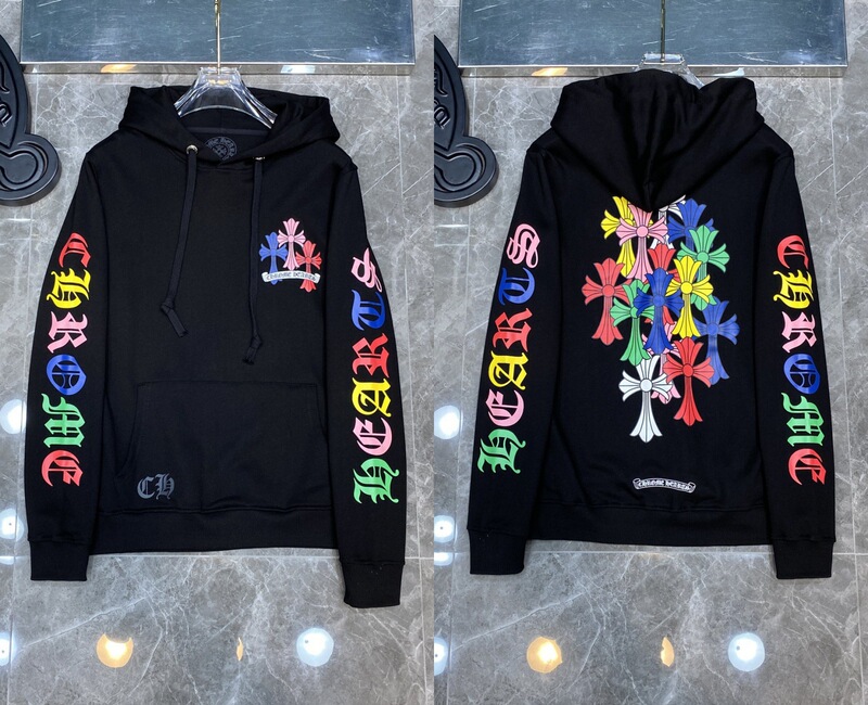 25ss正确版Chrome Hearts 克罗伈十字架连帽卫衣百搭潮流时尚批发|undefined