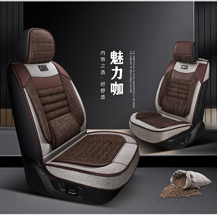 Wholesale All-Inclusive Car Seat Covers, Universal for All Seasons, Anti-Linen Fabric, Full Set of Breathable Car Seat Cushion Covers