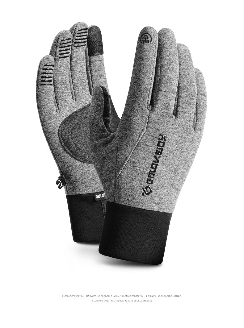 Winter Cycling Gloves Men Waterproof Warm Touch Screen Gloves_voghion.com