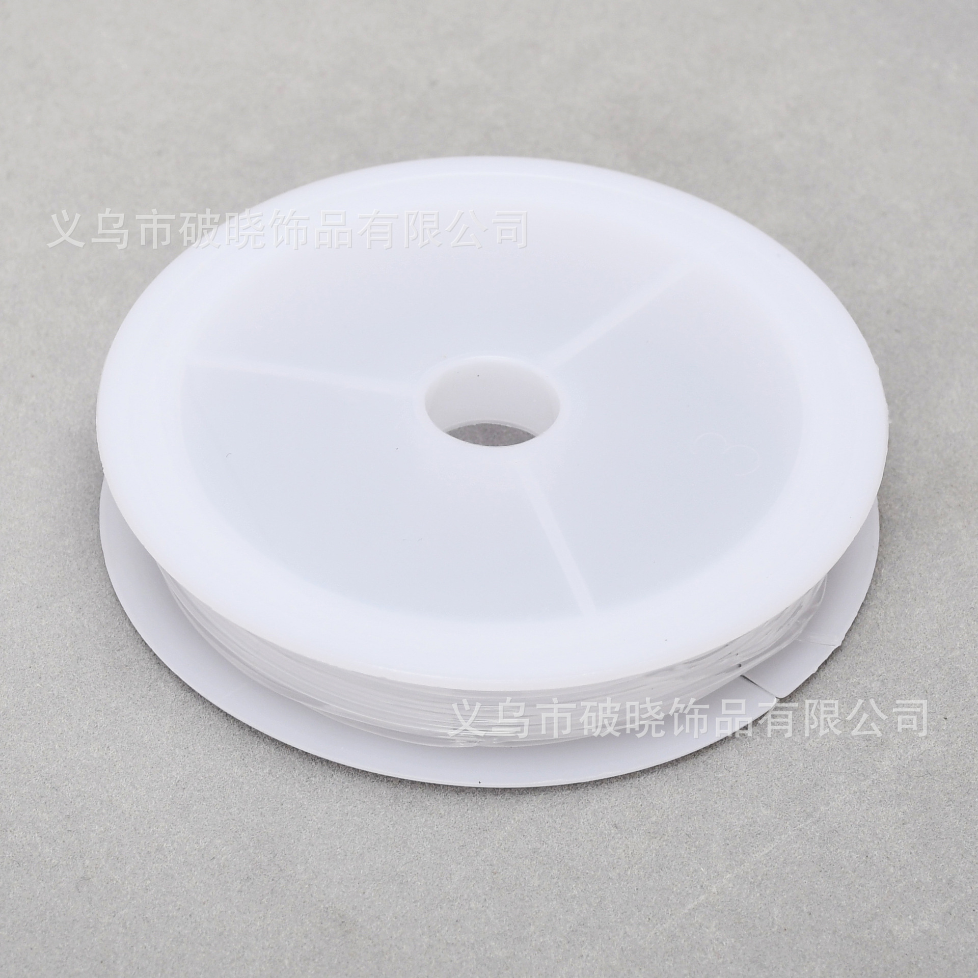 Línea de cristal transparente línea elástica con cuentas de alambre DIY línea de joyería hecha a mano etiqueta amarilla fabricante de etiqueta azul en stock image 8