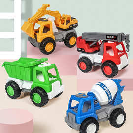 地摊货源儿童多色惯性挖掘机翻斗车玩沙耐摔水泥车工程玩具车惯性