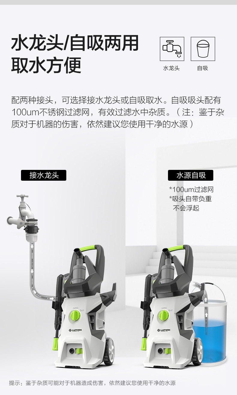 Greenfield High-Pressure Car Washer for Home Use 220V Portable Water Gun High-Power Water Pump Cleaning Machine Car Washing Tool