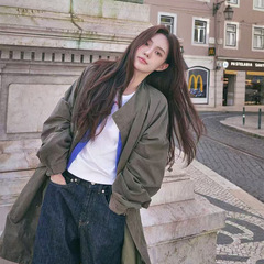 【预】SPE*LL2025秋新品复古鱼尾工装外套中长款简约休闲上衣女