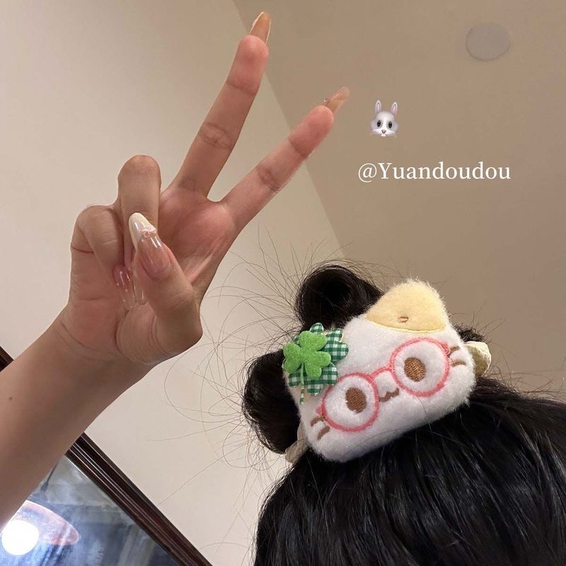 四叶草幸运小猫发圈发绳可爱卡通表情猫咪皮筋学生丸子头头绳礼物|undefined