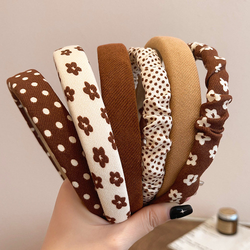 Milk coffee color sponge hairband sweet children's hairpin headband girls face wash headband little girl hair accessories  new style