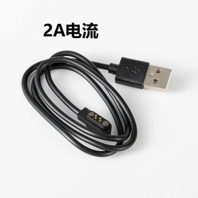 2핀-2A 검정색 자기 케이블