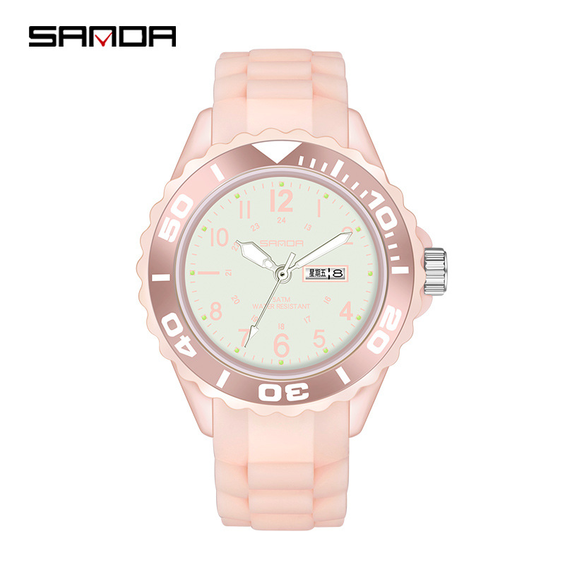 SANDA 1053 estilo reloj de cuarzo para hombres y mujeres estudiantes de secundaria fresco impermeable moda personalizada Reloj Deportivo Creativo