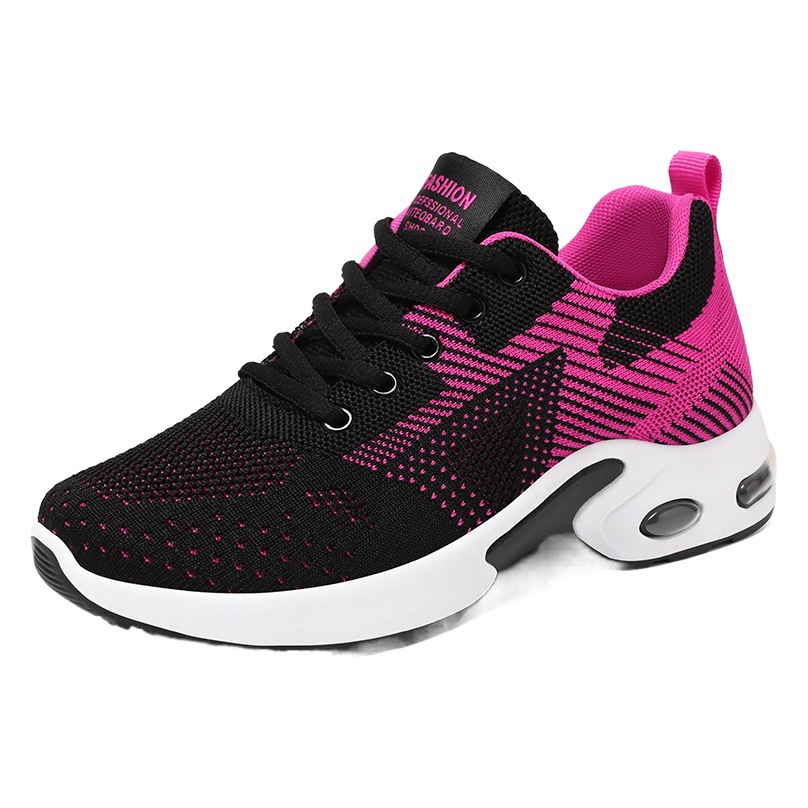 Zapatos de mujer 2024 primavera nuevos zapatos de mujer transfronterizos al por mayor Flyknit deportes zapatos casuales zapatos de cojín de aire de fábrica de origen
