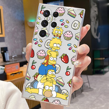 卡通手机壳三星S23ultra透明保护套S24辛普森S25TPU软壳跨境适用