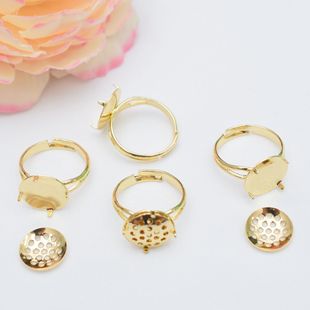 ��ɫ14k����ɫ��ָ�����12mm�W�Pɏ�����diy�ֹ�������Ͻ�ָȦ