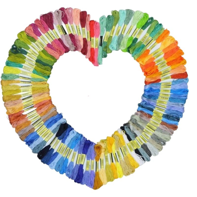 Нитки для вышивки крестиком 50 цветов 100 цветов 150 цветов нитки для вышивания нитки 8 м/шт Горячая Распродажа DIY нитки с аксессуарами