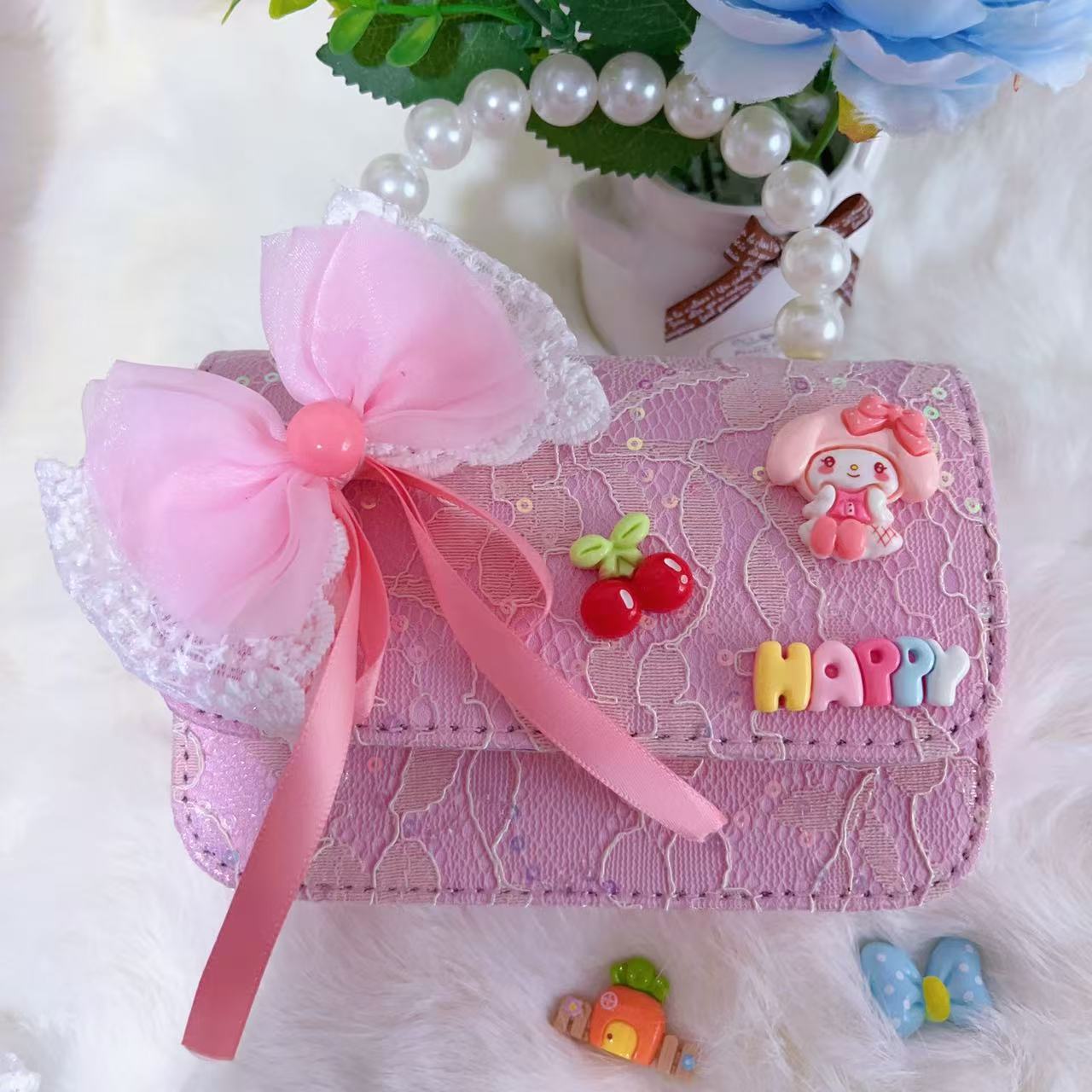 Bagos de hombro para niños primavera y verano frescos bolsos de perlas para niñas Aisha pequeña princesa bolsos de mochila de estilo extranjero