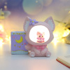 Fuchsia pens holder, ceiling light for elementary school students, table storage system, jewelry, resin, new collection, unicorn