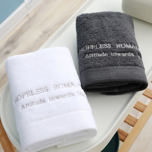 Thickened pure cotton face towel hotel towel business gift LOGO Amazon cross-border face towel dropshipping