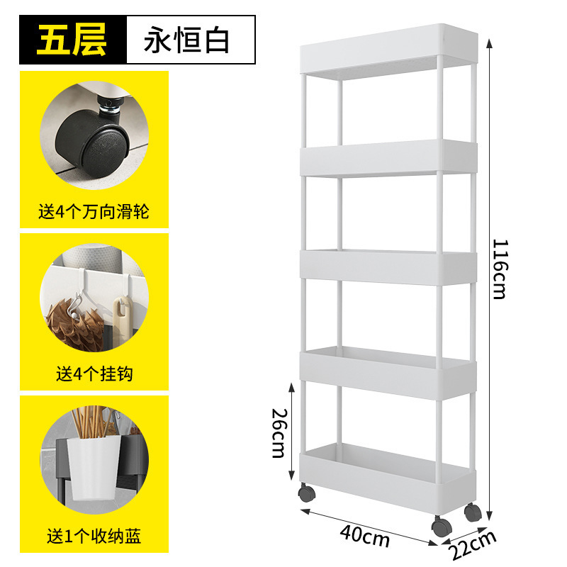 Estantería estante de almacenamiento de piso cocina cabecera móvil carro escritorio almacenamiento estrecho pequeño hueco estante